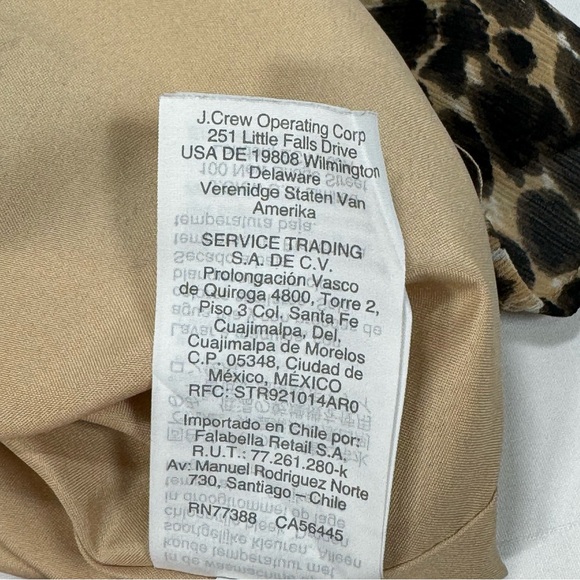 J. Crew Leopard Print Long-Sleeve Mock Ruffle Neck Women's Size XS Shirt Blouse - Picture 4 of 5